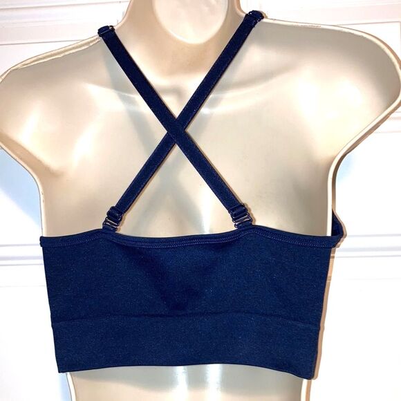 SECRET TREASURES Smoothing Convertible Sports Bra Navy Blue Womens Large - Picture 5 of 10